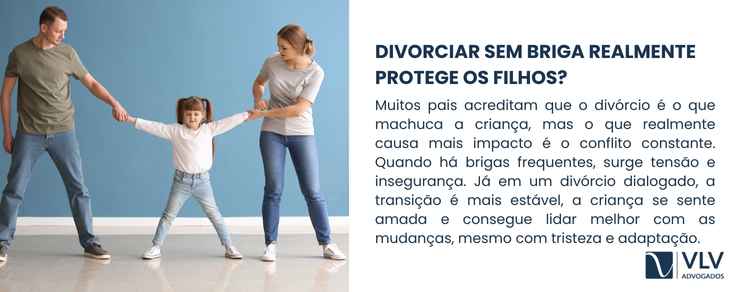 A experiência mostra que o impacto maior vem do conflito constante e não da separação em si. 