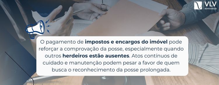 O que o imposto do imóvel tem a ver com usucapião e posse? Saiba aqui 2 O pagamento do imposto do imóvel, como o IPTU em áreas urbanas ou o ITR em áreas rurais, é um indicativo de que a pessoa não apenas ocupa o bem