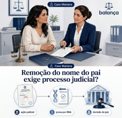 Remoção do nome do pai: entenda quando é possível e como fazer 3 imagem mostrando como é a remoção do nome do pai na prática