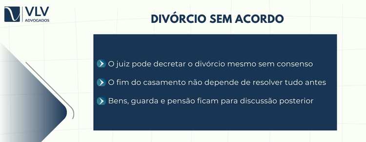 Divórcio: como lidar quando só um quer separar 2 Quando não há acordo entre as partes, o divórcio ocorre pela via judicial, por meio do chamado divórcio litigioso.