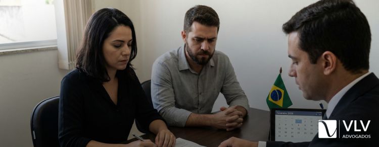 Entenda como funciona o divórcio e quais os tipos! (2026) 1 imagem de um casal em processo de divórcio