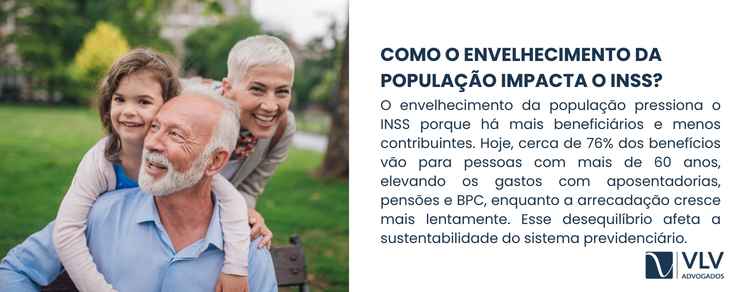 Envelhecimento da população e impacto no INSS 2 O sistema previdenciário brasileiro segue, em grande parte, o modelo de repartição.