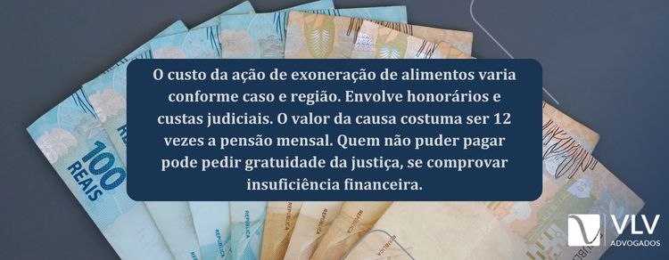 8 coisas sobre exoneração de alimentos! Confira! 2 imagem explicando quanto custa exoneração
