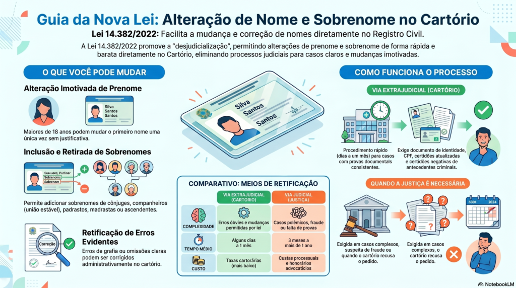 Como fazer retificação de Registro Civil? Guia completo! 2 infográfico sobre retificação de registro civil