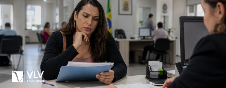 Posso mudar de nome por identidade de gênero? 3 imagem representando mulher trans em cartório