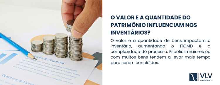Perfil do patrimônio deixado em inventários no Brasil 2 O valor e a quantidade de bens influenciam diretamente o inventário.