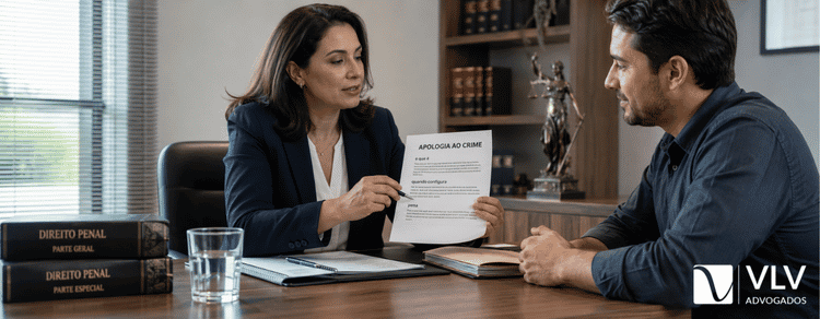 Apologia ao crime: o que é, quando configura e qual a pena 3 Advogada explicando apologia ao crime