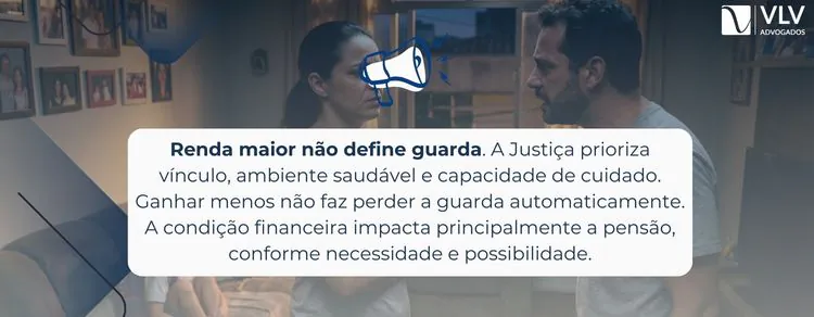 Perguntas mais frequentes sobre guarda dos filhos 2 imagem explicando se renda maior define guarda