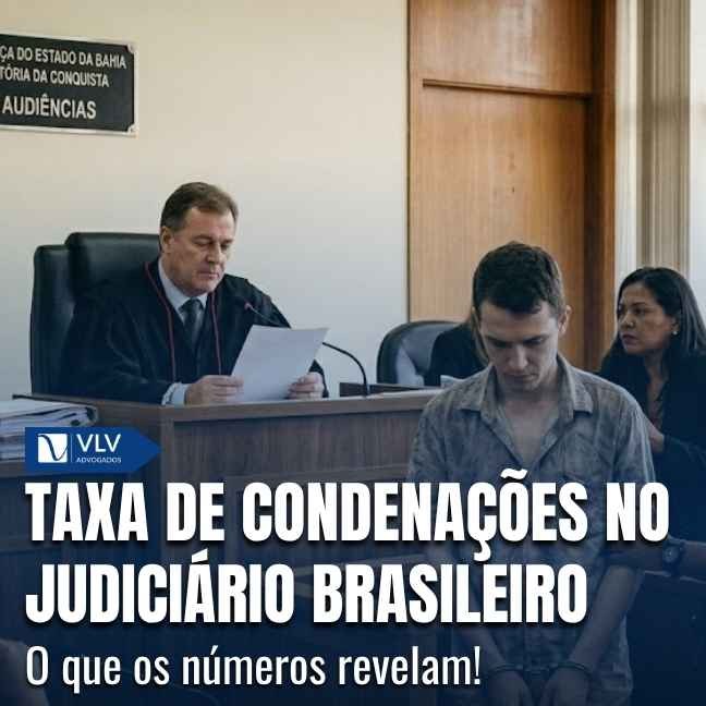 A taxa de condenações é um indicador estatístico que aponta quantos processos criminais terminam com sentença condenatória, em relação ao total de casos que chegaram a uma decisão final.