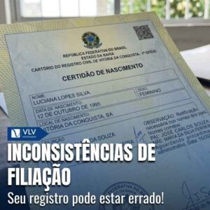 As inconsistências na filiação nos registros civis ocorrem quando os dados referentes a pai e mãe constantes nos documentos oficiais não correspondem à realidade jurídica ou fática da pessoa registrada. 