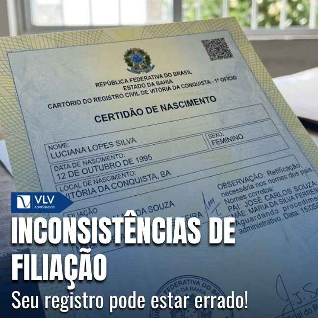 As inconsistências na filiação nos registros civis ocorrem quando os dados referentes a pai e mãe constantes nos documentos oficiais não correspondem à realidade jurídica ou fática da pessoa registrada.