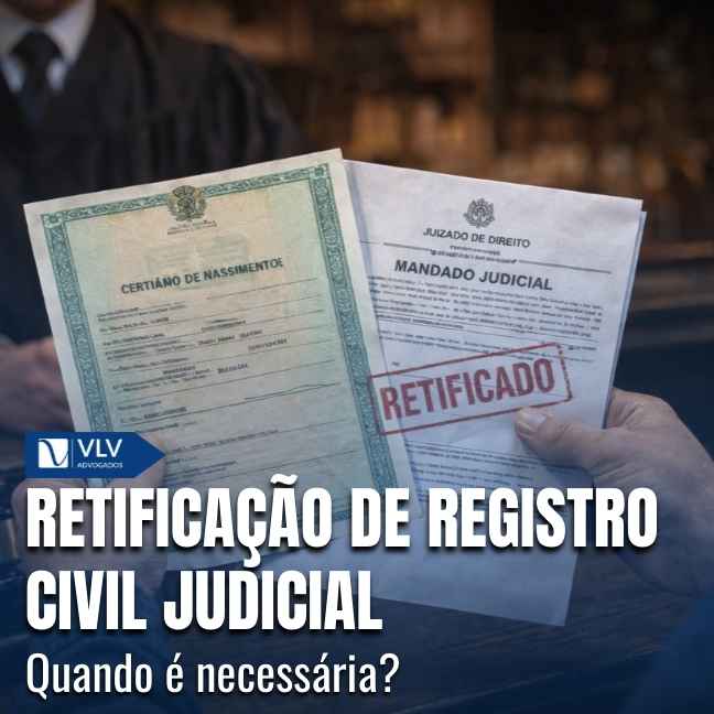 A retificação judicial se torna necessária quando o erro não é simples ou evidente e não pode ser resolvido administrativamente no cartório.