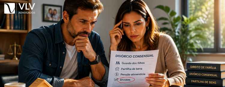 analisando documentos sobre dividas no divorcio consensual 