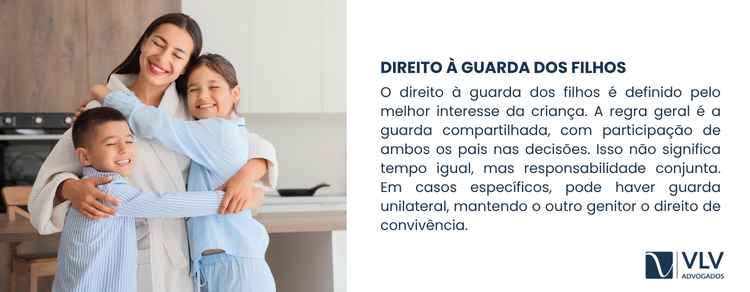 Direitos que a mulher deve conhecer no divórcio! 2 imagem explicando o direito à guarda dos filhos