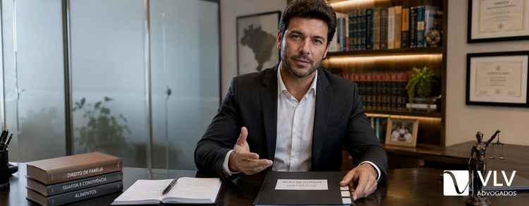 Ação de modificação de guarda: o que é e como pedir? 3 Advogado em escritório explicando modificação de ação de guarda.