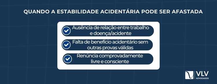 Novo emprego afasta a estabilidade acidentária? 2 A estabilidade acidentária pode ser perdida apenas em hipóteses especÃficas, analisadas caso a caso.