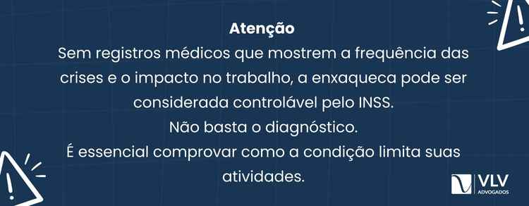Auxílio-doença para enxaqueca crônica 2 Os documentos são essenciais para demonstrar que a enxaqueca crônica afeta sua capacidade de trabalho.