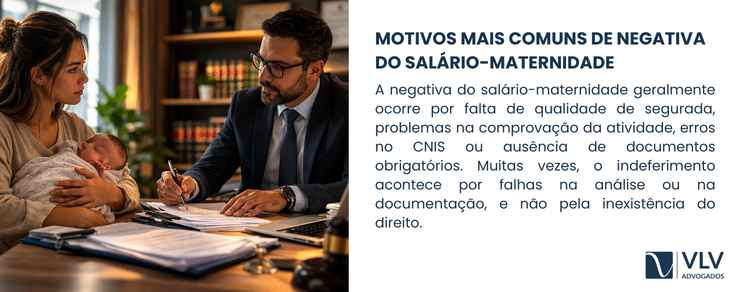 Número de ações judiciais por salário-maternidade cresce no Brasil 2 Em muitos casos, o indeferimento acontece por questões documentais ou por interpretação dos requisitos previdenciários.