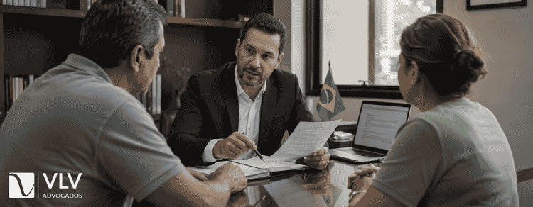imagem represntando advogado orientando casal sobre processo de usucapião