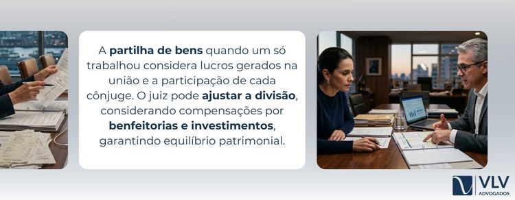 Partilha de bens quando um só trabalhou: o que decidiu o STJ? 2 imagem explicando sobre cálculo da partilha de bens quando só um trabalhou
