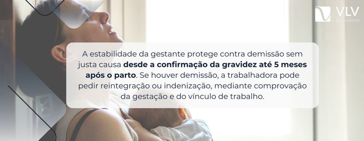 Quais seus direitos enquanto mãe? Confira! 2 imagem explicando sobre estabilidade provisória no emprego