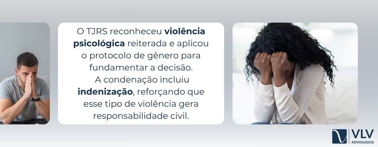 imagem explicando sobre a decisão do tjrs sobre violência psicológica