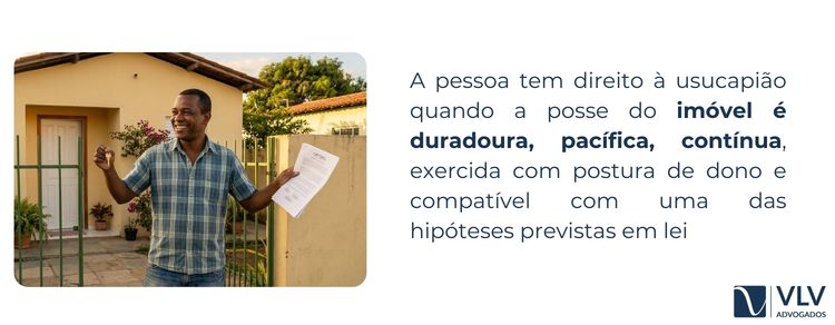 Guia completo da usucapião: requisitos, modalidades e processo 2 imagem explicando quando usucapião pode acontecer