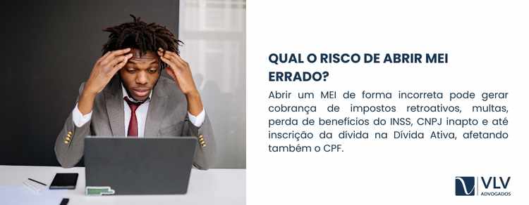 Você tem certeza que pode ser MEI? 2 Abrir um MEI de forma incorreta pode gerar prejuízos financeiros, fiscais e previdenciários, mesmo que o erro tenha sido cometido sem má-fé.
