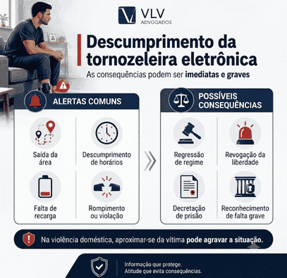 Tornozeleira eletrônica: quais são as regras de uso? 4 imagem explicativa descumprimento da tornozeleira eletrônica