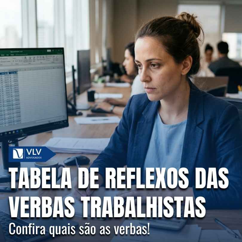 Tabela de reflexos das verbas trabalhistas