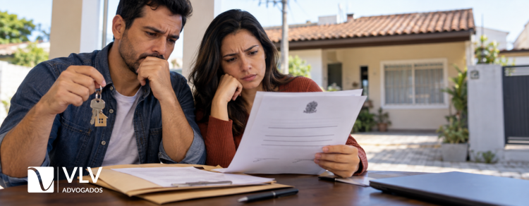 Imóvel sem escritura: como regularizar e quanto custa 2 imagem representando casal em imóvel sem escritura