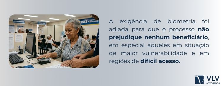 imagem explicando por que a biometria foi adiada