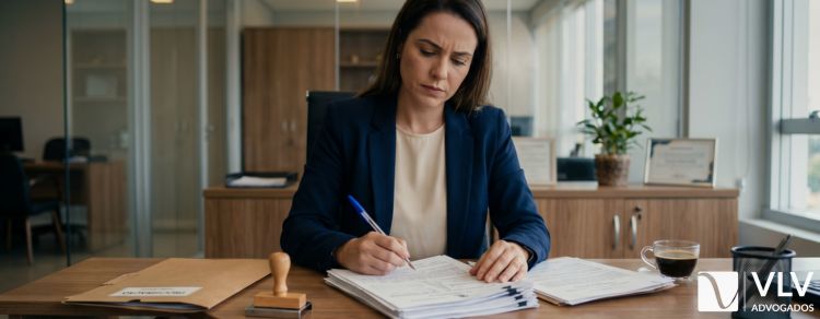 mulher fazendo retificação de registro civil