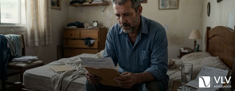 imagem representando homem doente recebendo demissão