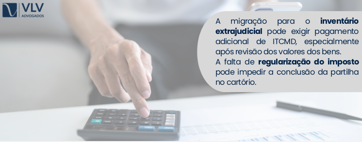 imagem explicando sobre a migração para inventário extrajudicial
