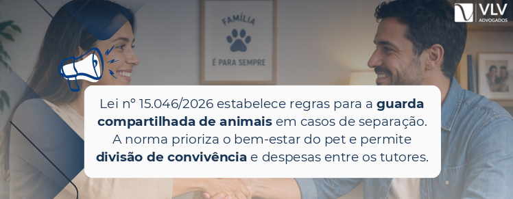 imagem explicando nova lei da guarda compartilhada de pets