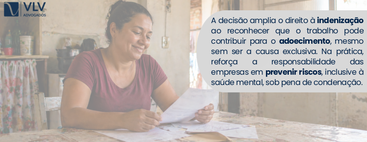 imagem explicando decisão sobre doença ocupacional por concausa