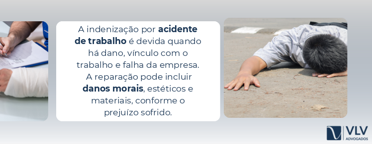 imagem explicando sobre indenização em casa de acidente de trabalho