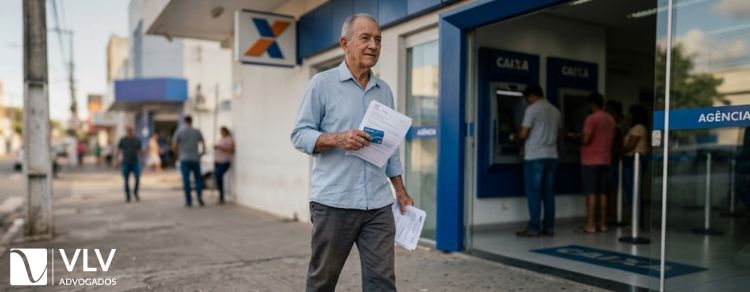 idoso indo buscar o 13º salário do INSS