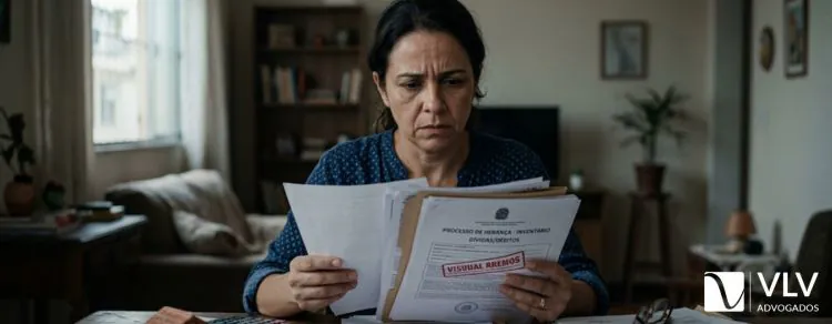 imagem representando inventário com dívidas