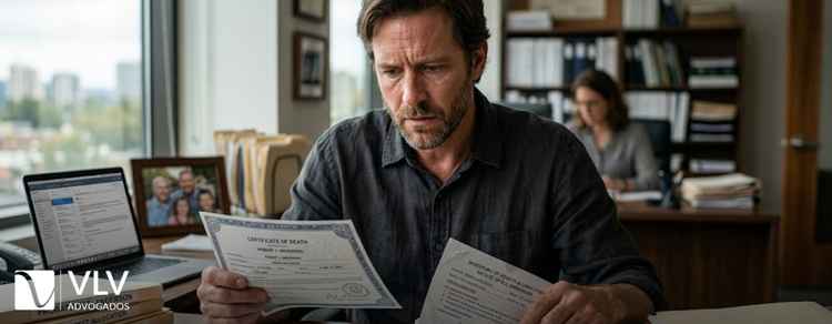 imagem representando inventario parado por erro na certidao de obito