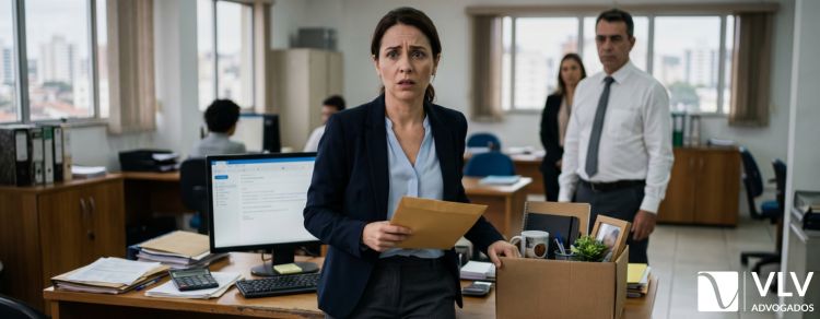 Justa causa aplicada à trabalhadora por improbidade! 1 mulher sendo demitida por justa causa por ato de improbidade