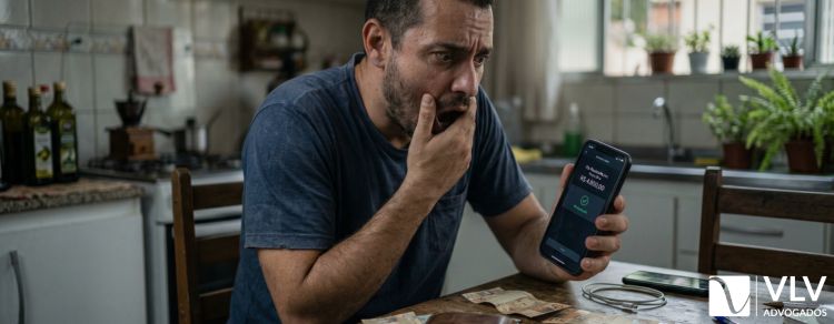 imagem de homem passando por golpe do pix