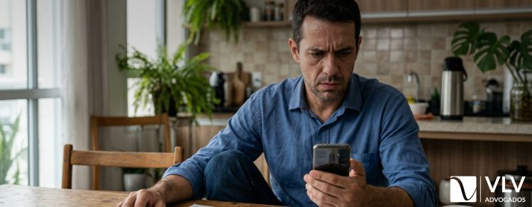 imagem de homem tendo quebra de sigilo por pensão alimentícia