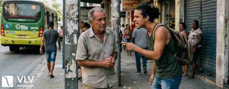 imagem representando ofensa a idoso