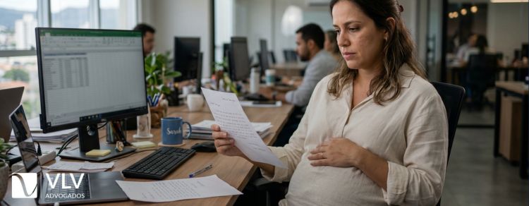 mulher na gravidez pedindo demissão
