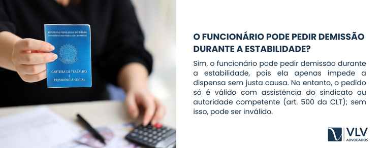 imagem representando pedir demissão durante a estabilidade