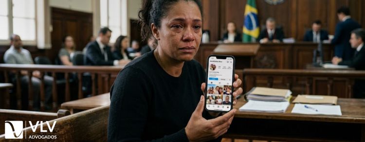 mulher mostrando provas digitais para comprovar união estável