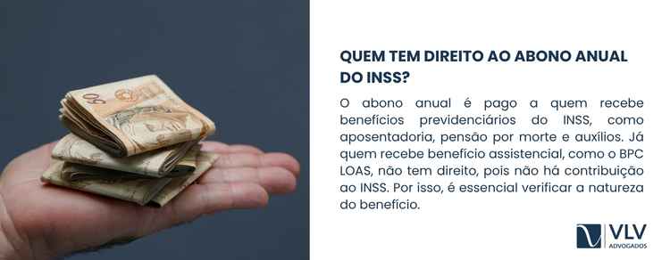 imagem explicando quem tem direito ao abono anual do inss