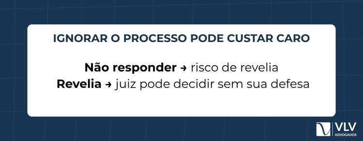 imagem explicando sobre ignorar ação judicial